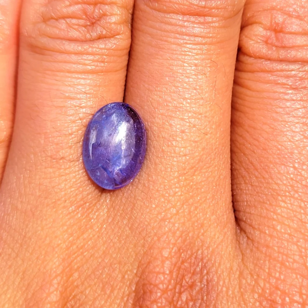 14+ Carat Tanzanite Cabochon Parcel - Picture 7 of 9